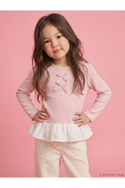 LC Waikiki منتجات فريزن ستور التي لا مثيل لها I بلوزة بناتي مزينة بفيونكة