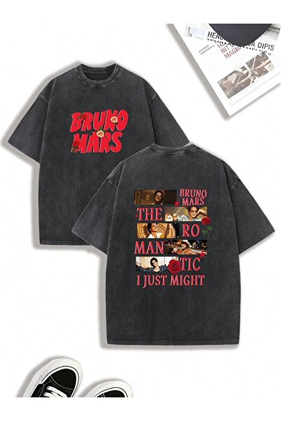 Vordevia Bruno Mars Printed Washable Oversize T-Shirt Unisex Vintage Comforta...