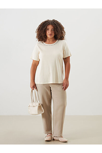 LC Waikiki منتجات فريزن ستور التي لا مثيل لها: بلوزة من مزيج الكتان مرصعة بال...