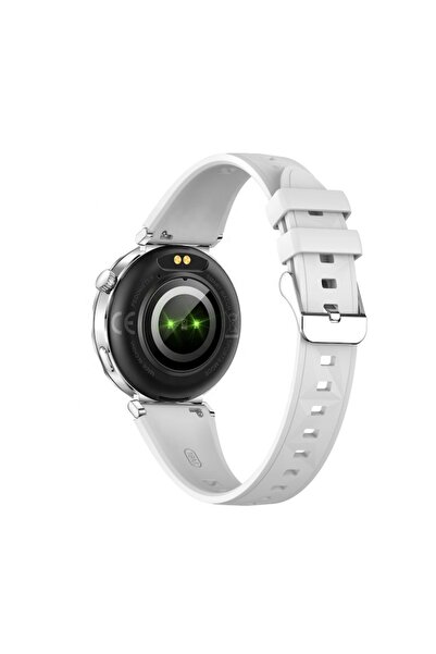GBV LOGIC Smartwatch Damă AMOLED Premium cu Monitorizare Ritm Cardiac, SpO2 și Tensiune – Design Elegant Ceas Inteligent Argintiu