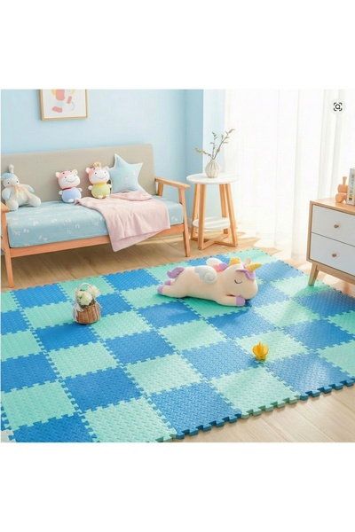 CARPAZAR 9 Parça Set 33x33 13mm Tatami 100x100 Kurulumlu Oyun Spor Halısı Min...