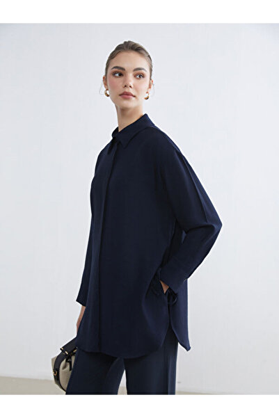 LC Waikiki Rmz Gi̇yi̇m Farkiyla Women's Shirt Tunic with Tie Detail