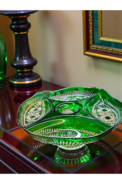 Glowvera حامل تقديم وتقديم الوجبات الخفيفة والفواكه مصنوع يدويًا مع قاعدة كري...