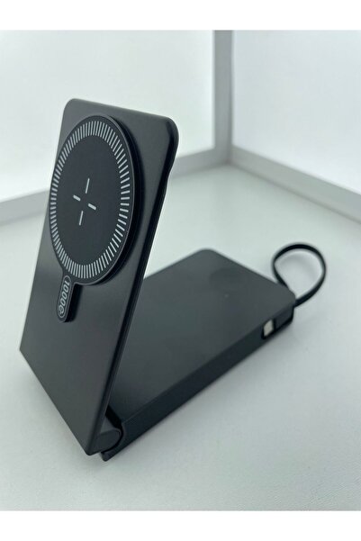 Lizbon PW15 10000 mAh MagSafe Kablosuz Powerbank Standlı 22,5W Hızlı Şarj Mas...