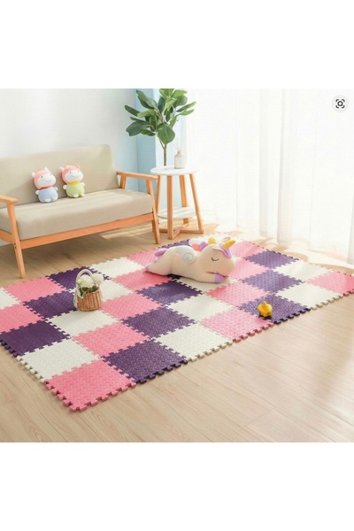CARPAZAR 9 Parça Set 33x33 13mm Tatami 100x100 Kurulumlu Oyun Spor Halısı Min...