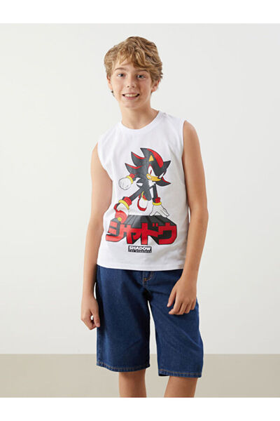 LC Waikiki Rmz Gi̇yi̇m Farkiyla Zero Roba Collar Sonic Printed Boys' Undershirt