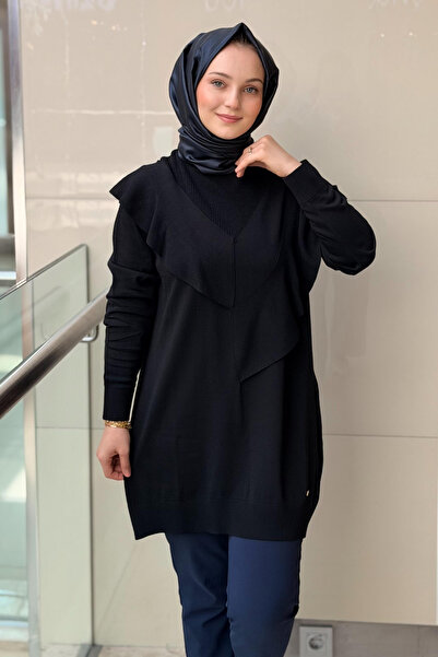 Ghisa Dik Yaka Asimetrik Merserize Tunik