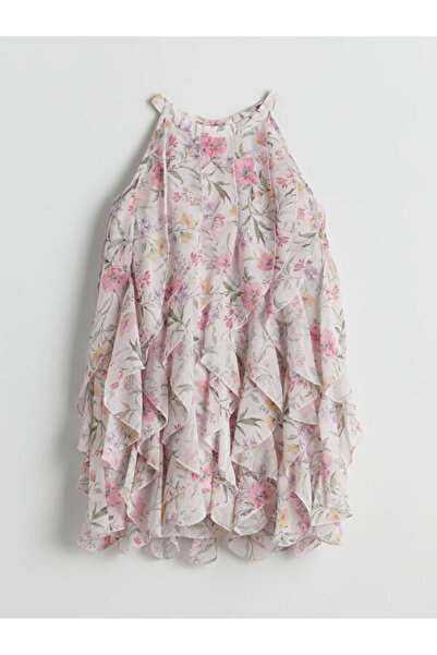 LC Waikiki Rmz Gi̇yi̇m Farkiyla Floral Flounce Girls' Dress