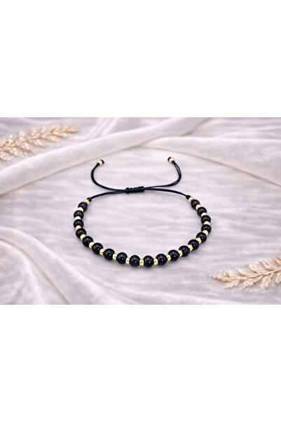 Handmade Luxury adjustable bracelet with Gold beads