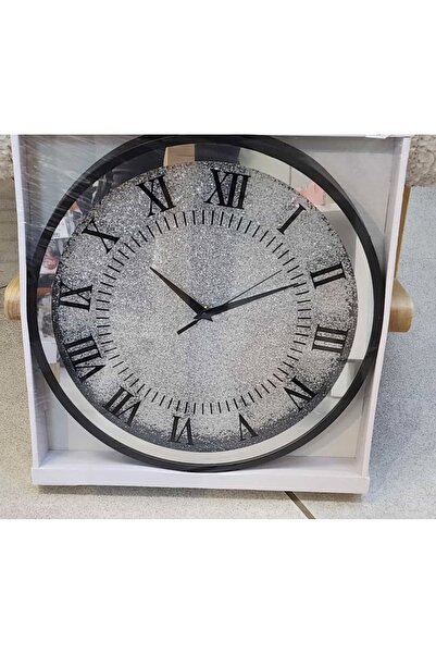 HomeNew A modern wall clock with a "ground diamond" design and sparkling crys...