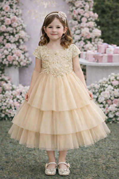 SÜSLÜ PİNK KİDS GIRL'S TULLE DRESS