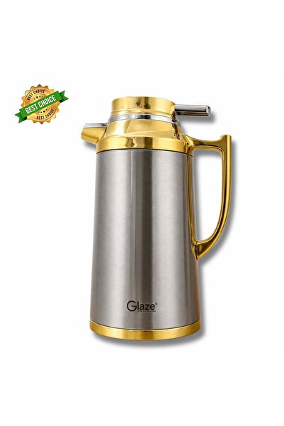 Glaze Vacuum Flask 1.3L, Stainless Steel Thermos, Hot & Cold, Leak-Proof Lid