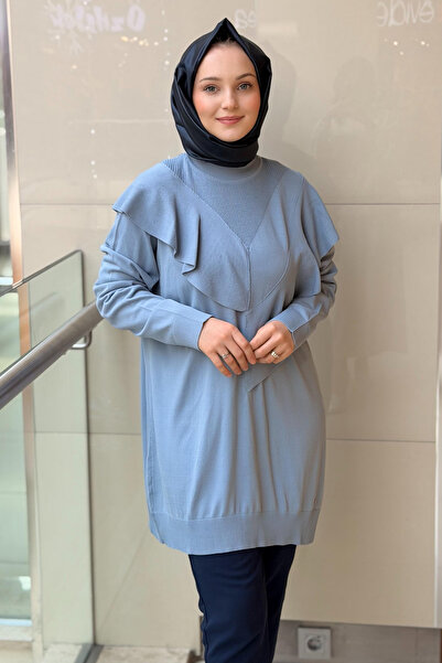 Ghisa Dik Yaka Asimetrik Merserize Tunik