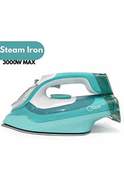 Glaze Steam Iron 3000W – Powerful Fast Heating with Steam & Spray, Ceramic So...