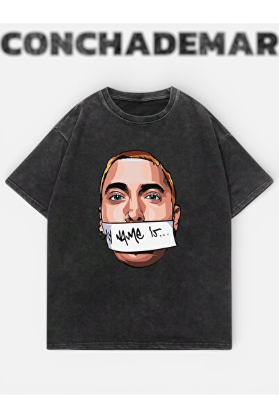 Vordevia Eminem Printed Washable Oversize T-Shirt Unisex Vintage Comfortable ...