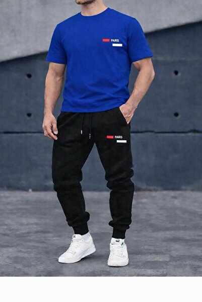 zeag Men's Paris Printed Tracksuit T-Shirt Set