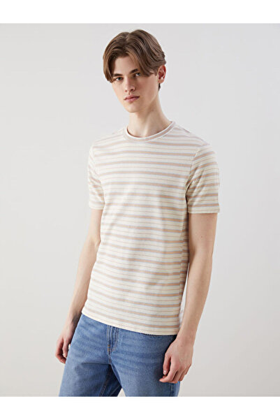 LC Waikiki Rmz Gi̇yi̇m Farkiyla Zero Roba Yaka Chi Striped Rkek T-Shirt