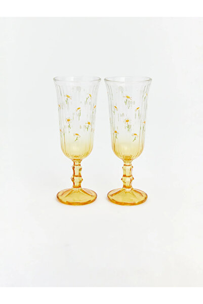 LC Waikiki LCW HOME Karışık Baskılı Ayaklı Cam Bardak 2'li 120 Ml