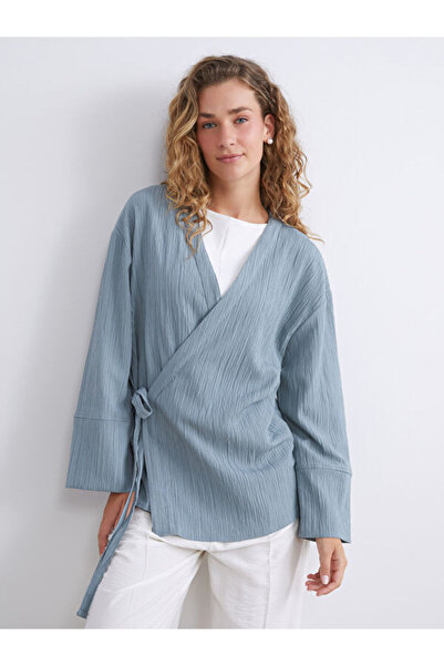 LC Waikiki منتجات فريزن ستور التي لا مثيل لها I كيمونو نسائي ذو ياقة مزدوجة ا...