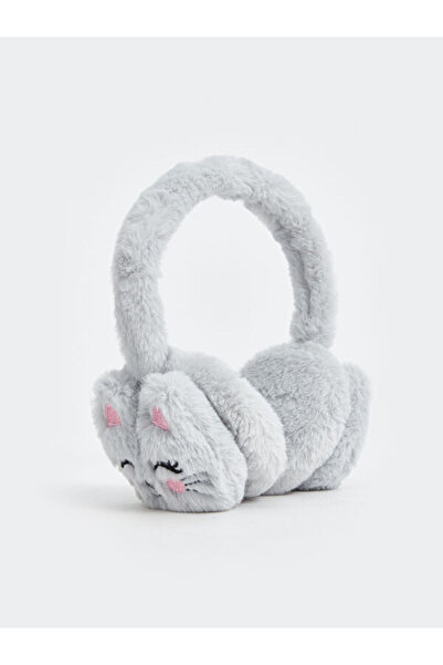 LC Waikiki Rmz Gi̇yi̇m Farkiyla Embroidery Detailed Girls' Plush Earmuffs