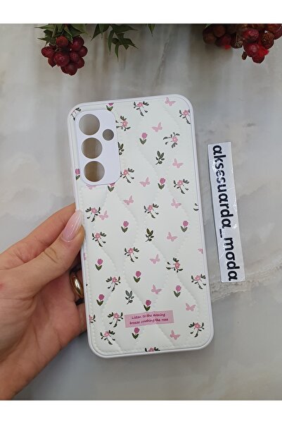 ZB Aksesuarda Moda Samsung Galaxy A34 Compatible Quilted Floral Patterned Puf...