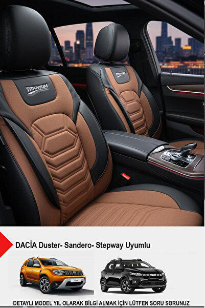 GM-DESIGN Titanium Series Luxury Linen Universal Car Seat Cover - (Daci̇a San...