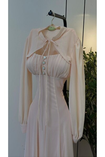 Special-DIARA A charming, flowing dress in a soft pink hue