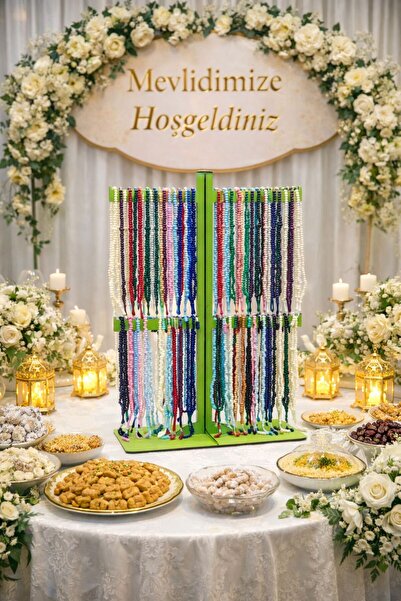 SHR tasarım 50 Ad. Krşk Renk Hediyelik Tesbih – Özel Masa Üstü Standlı | Hac ...