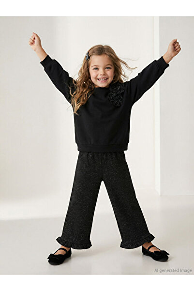 LC Waikiki Rmz Gi̇yi̇m Farkiyla Shiny Looking Girls' Thick Sweatpants