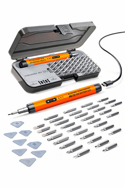 beemen 3.7V Şarjlı Mini Elektrikli Tornavida Seti – 600mAh Type-C, 28 Parça M...