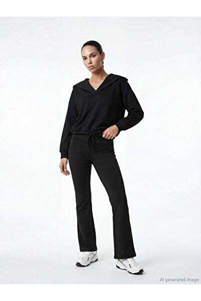 LC Waikiki Rmz Gi̇yi̇m Farkiyla Women's Spanish Leg Sports Leggings with Wais...