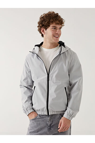 LC Waikiki Rmz Gi̇yi̇m Farkiyla Standardfit Hooded Men's Raincoat