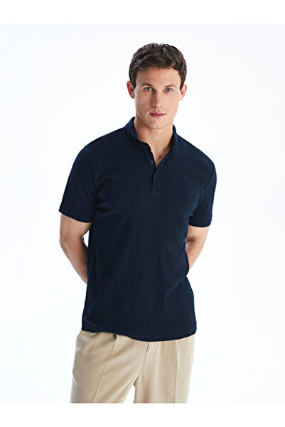 LC Waikiki RMZ GİYİM FARKIYA Ανδρικό T-shirt με γιακά που γυρίζει, από χτενισ...