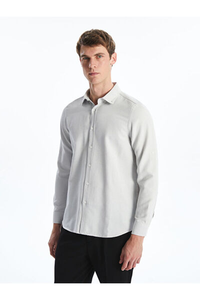 LC Waikiki Slim Fit Long Sleeve Dobby Men's Shirt