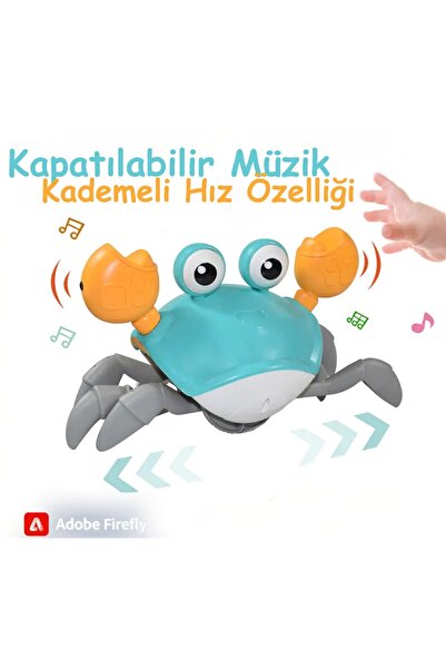 Oyunsal Emekleme Arkadaşı Yürüyen Yengeç 3 Hız Kademeli Müzikli - Sensörlü - ...