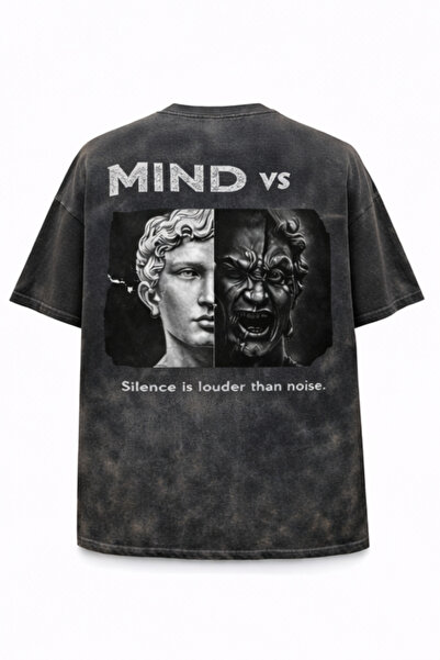 FREAK T-SHIRT Μαύρο Oversize Unisex T-Shirt με στάμπα, Vintage, που πλένεται