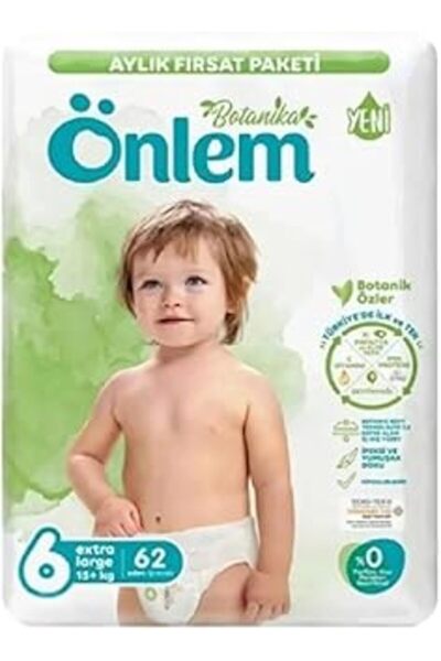 SHC42000 Önlem Botanika 6 Numara Extra Large Bebek Bezi Fırsat Paketi 62 Adet