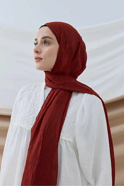 MODA KAŞMİR01 Likya Kaymayan Bambu Şal renk tarçın – 4 Mevsim Nefes Alan Yumu...