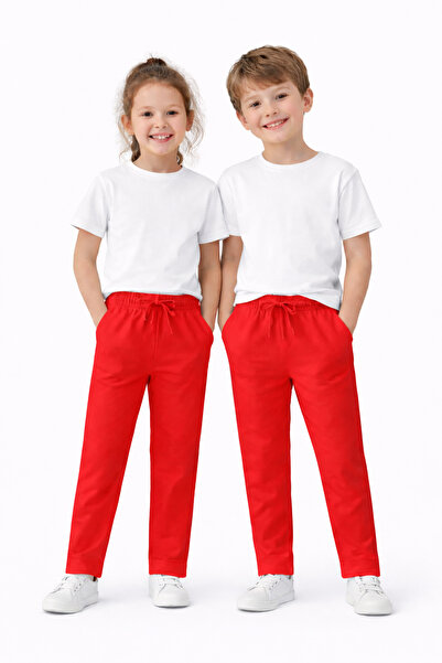 Store konsept Erkek & Kız Çocuk Kırmızı ve beyaz Pantolon %97 Pamuklu – 23 Ni...