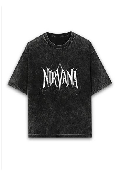 Vordevia Nirvana Printed Washable Oversize T-Shirt Unisex Vintage Comfortable...
