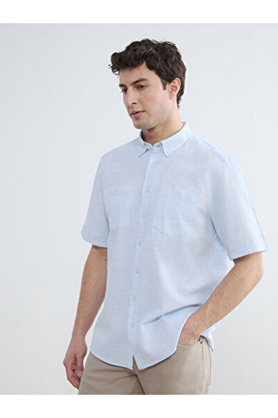 LC Waikiki Rmz Gi̇yi̇m Farkiyla Standard Fit Dobby Men's Shirt