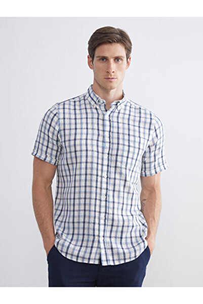 LC Waikiki Rmz Gi̇yi̇m Farkiyla Standard Fit Short Sleeve Checkered Embroider...