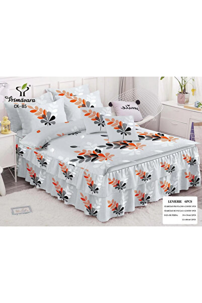 FIONNA.RO Fine Duvet Cover Set With Ruffles - Colorful Leaves