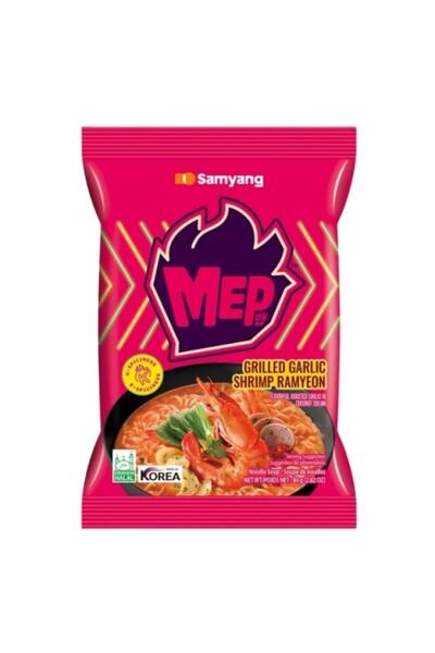 SAMYANG Mep Grilled Garlic Shrimp Ramyeon (Izgara Sarımsaklı Karides)Kore Noo...