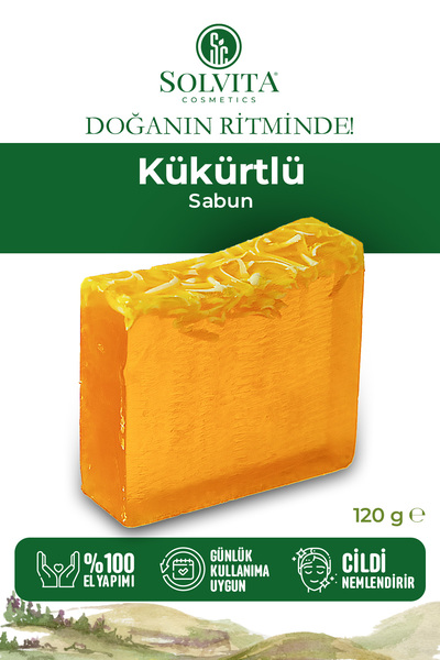 Kükürt Sabunu %100 El Yapımı Gliserinli Sabun – Günlük Bakım & Yumuşak Temizlik | 120 gr