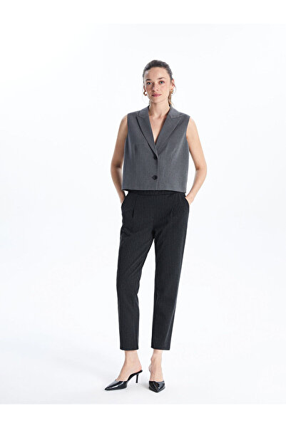 LC Waikiki Peak New Season Elastic Waist Striped Women's Trousers