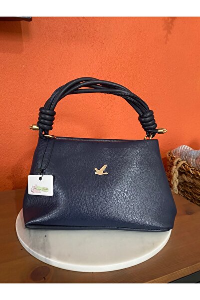 karpuzbutiks Leather Handbag with Bird Detail