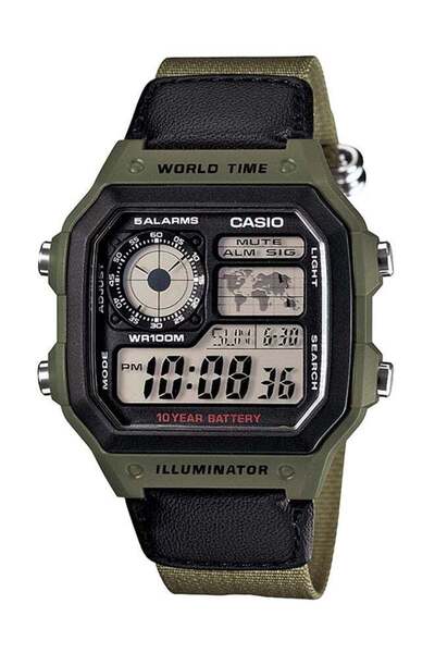 Casio Youth Series Digital Quartz Watch Model AE-1200WHB-3BVDF - 42 mm - Gree...