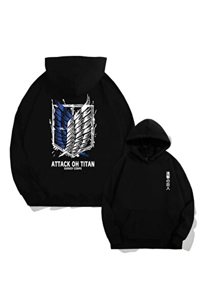 COZYWEAR سويت شيرت أسود كبير الحجم للجنسين مع قلنسوة، مطبوع بجودة عالية، مريح...