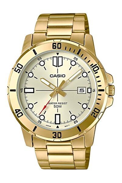 Casio Men's Water Resistant Watch Model MT-01G-9EVUDF - 45 mm - Gold
